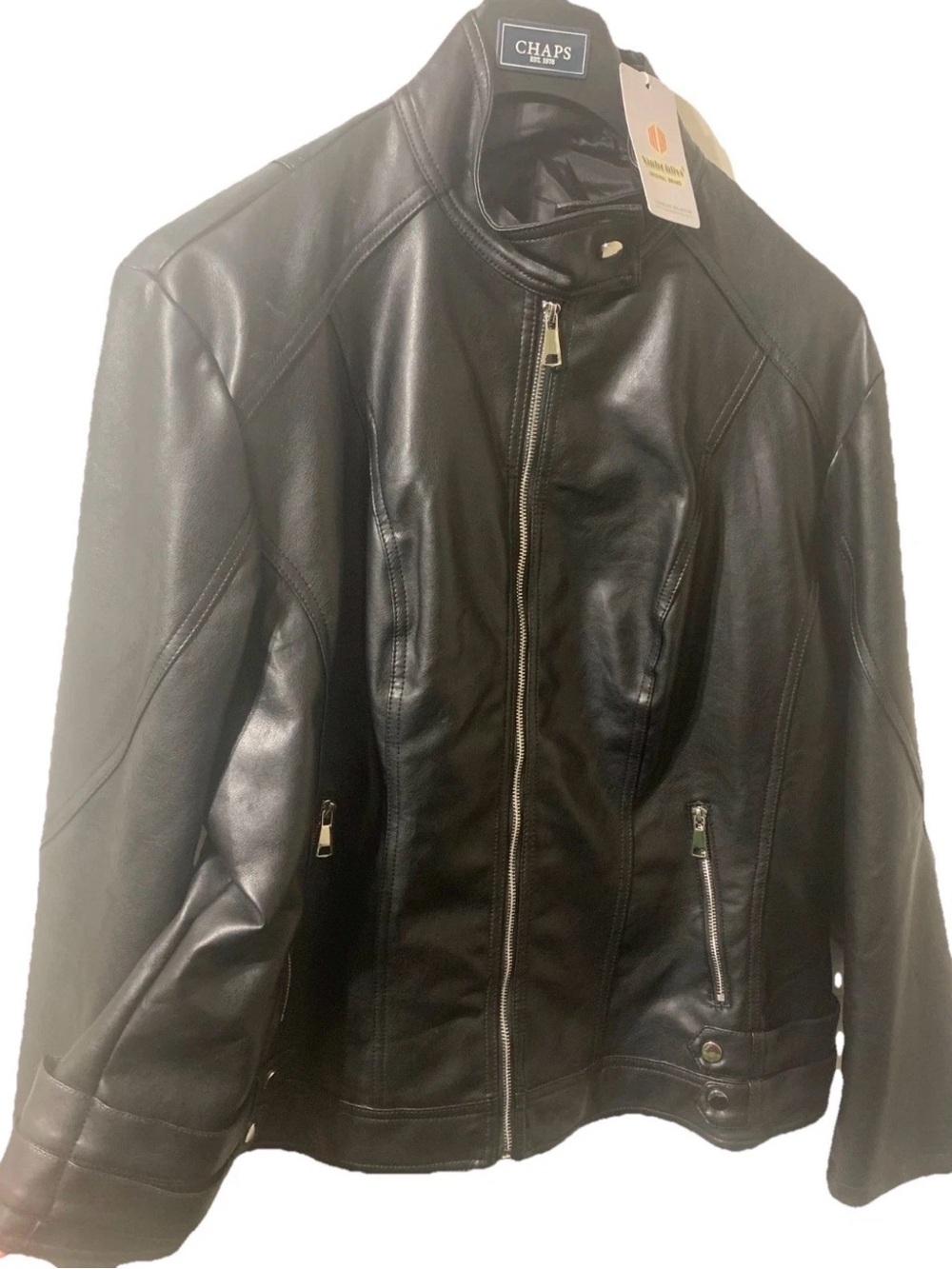Xinbobliss ladies plus size black faux leather jacket- Size 5x (US 22/24)